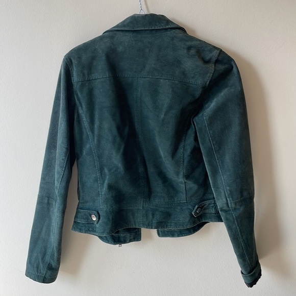 Zara Dark Green Leather Jacket - Picture 2 of 5
